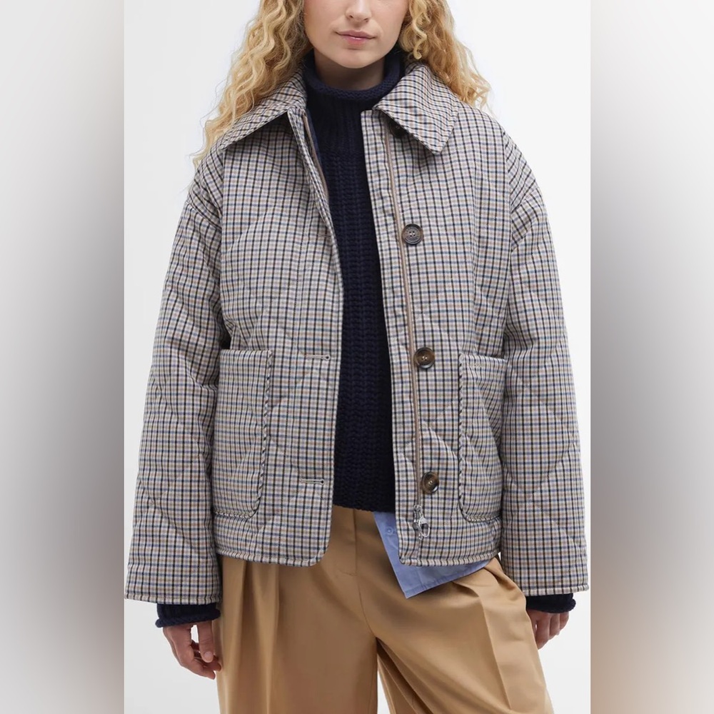 NWT Barbour Cassidie Quilted Jacket x Free People US 8 medium